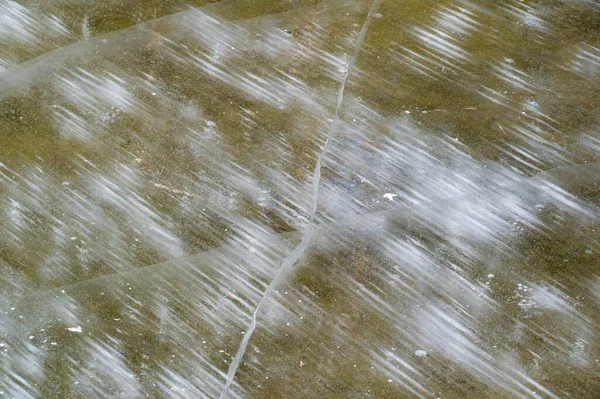 Struktura Vzor Pozadí Bílá Zima Řeka Led Vzduchové Bubliny Stagnující — Stock fotografie