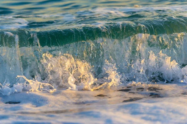 Shallow Depth Field Light Wind Waves Local Weak Coastal Wind — Stock Photo, Image