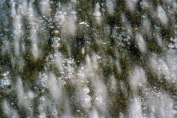 Texture Pattern Background White Winter River Ice Air Bubbles Stagnant — Stock Photo, Image