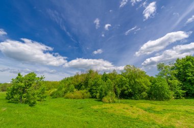 Bahar fotoğrafçılığı, eriyen kar ve yaz yağmurlarından oluşan eski bir vadi. Ceviz, meşe, huş ağacı, dağ külleri ve ıhlamur ormanları kenarlarda yetişir. Beyaz bulutlu parlak, yumuşak gökyüzü