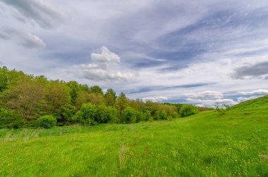 Bahar fotoğrafçılığı, eriyen kar ve yaz yağmurlarından oluşan eski bir vadi. Ceviz, meşe, huş ağacı, dağ külleri ve ıhlamur ormanları kenarlarda yetişir. Beyaz bulutlu parlak, yumuşak gökyüzü