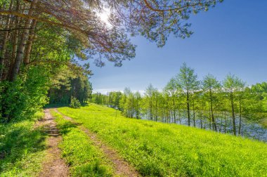 Göl karayla çevrili büyük bir su kütlesidir. Ceviz ve çam ağaçları kıyılarda büyür. Tamamen sakin, suda yumurtadan çıkan güzel ağaçlar.