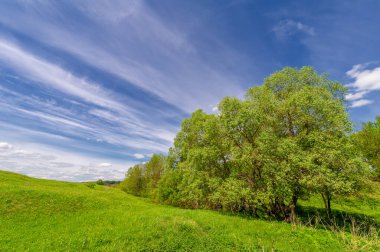 Bahar fotoğrafçılığı, eriyen kar ve yaz yağmurlarından oluşan eski bir vadi. Ceviz, meşe, huş ağacı, dağ külleri ve ıhlamur ormanları kenarlarda yetişir. Beyaz bulutlu parlak, yumuşak gökyüzü