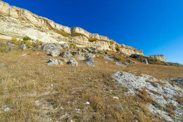 Fotos Península Otoño Crimea Kaya Roca Blanca Distrito Belogorsky Río — Foto de Stock