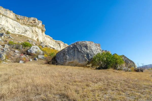 Fotos Península Otoño Crimea Kaya Roca Blanca Distrito Belogorsky Río — Foto de Stock