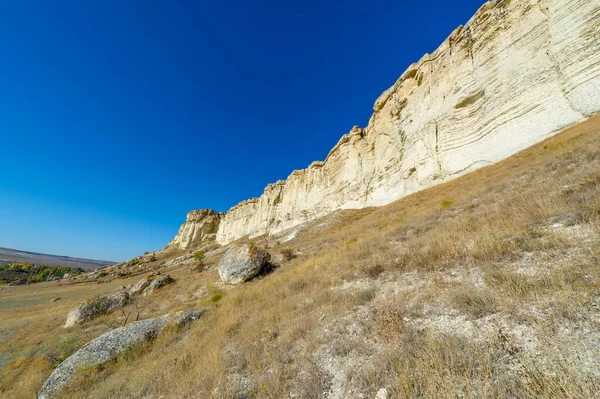 Fotos Península Otoño Crimea Kaya Roca Blanca Distrito Belogorsky Río — Foto de Stock