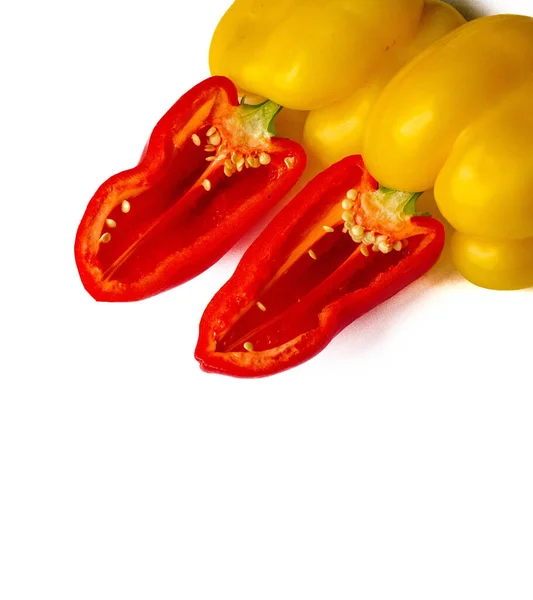 Πιπεριές Bell Μερικές Φορές Ομαδοποιούνται Λιγότερο Πικάντικες Ποικιλίες Πιπεριού Γλυκές — Φωτογραφία Αρχείου