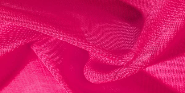 Textura Pozadí Vzor Červené Hedvábí Tkaniny Tato Hedvábná Organza Jemnou — Stock fotografie