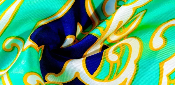 silk abstract fabric. This luxurious silk chiffon fabric is a show-stopper. It is transparent has a liquid drape and is very soft. Ideal for your projects. Colors include green yellow white and blue