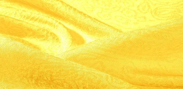 Текстура Фонового Візерунка Тканини Квітковий Орнамент Жовтого Кольору Колекція Бавовняного — стокове фото