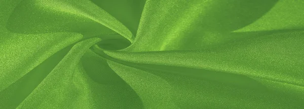 Textura Fundo Padrão Tecido Verde Seda Crepe Cetim Parte Trás — Fotografia de Stock