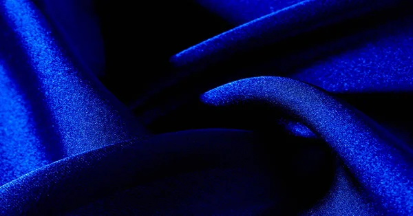Fondo Patrón Textura Papel Pintado Tela Seda Azul Agregue Toque — Foto de Stock