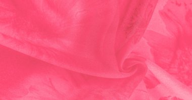 Arka plan dokusu, kırmızı ipek kumaş boyalı çayır çiçekleri, kumaş, tipik dokuma ya da örgü iplikleriyle üretilen kumaş.