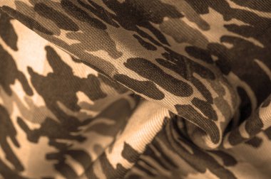 Arkaplan tasarımı dokusu, kumlu sepia sarı ipek kumaş, soyutlama, telif izi, askeri kamuflaj kumaşı, tasarımlarınız askeri bir kumaş olmanızı sağlayacak.,