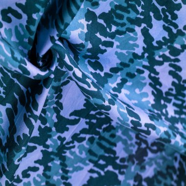 Arkaplan tasarımı dokusu, mavi ipek kumaş, soyutlama, telif hakkı baskısı, askeri kamuflaj yün kumaşı, tasarımların askeri bir kumaş olmanı sağlayacak.,