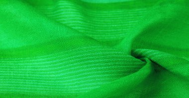 Doku, arkaplan, desen, tasarım, beyaz çizgili kumaş yeşil, projeleriniz için kalın ve parlak bir kumaş. Çok çeşitli renklerde pek çok yumuşak ovayla