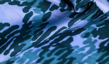 Arkaplan tasarımı dokusu, mavi ipek kumaş, soyutlama, telif hakkı baskısı, askeri kamuflaj yün kumaşı, tasarımların askeri bir kumaş olmanı sağlayacak.,