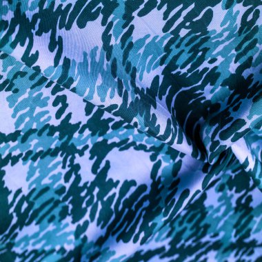 Arkaplan tasarımı dokusu, mavi ipek kumaş, soyutlama, telif hakkı baskısı, askeri kamuflaj yün kumaşı, tasarımların askeri bir kumaş olmanı sağlayacak.,