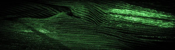 Texture Background Pattern Crepe Verde Scuro Tessuto Seta Lana Fibre — Foto Stock