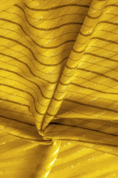 Дизайн Фона Текстура Желтая Янтарная Ткань Полосками Lurex Идеально Подходит — стоковое фото
