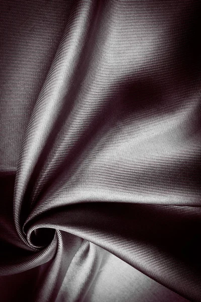 采购产品纹理 巧克力 丝绸面料 紧密编织 摄影工作室 深灰色 灰色的面料 光和阴影的游戏使这张照片独一无二 — 图库照片