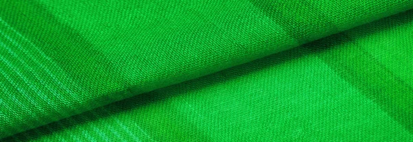 Texture Fond Motif Design Tissu Vert Avec Des Rayures Blanches — Photo
