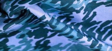 Arkaplan tasarımı dokusu, mavi ipek kumaş, soyutlama, telif hakkı baskısı, askeri kamuflaj yün kumaşı, tasarımların askeri bir kumaş olmanı sağlayacak.,