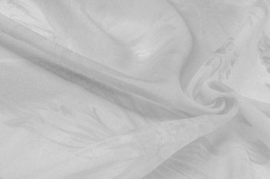 Arkaplan dokusu, beyaz ipek kumaş boyalı çayır çiçekleri