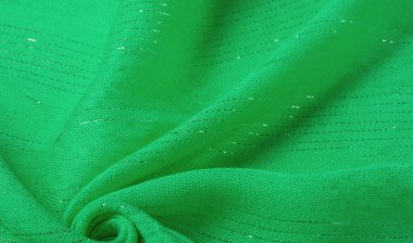 Doku, arkaplan, desen, yeşil zümrüt payetli kumaş, beyaz çizgili şerit, tasarımcı kumaşı.