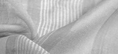 Doku, arkaplan, desen, tasarım, beyaz çizgili gri-beyaz kumaş, projeleriniz için cesur ve parlak bir kumaş. Çok çeşitli renklerde pek çok yumuşak ovayla