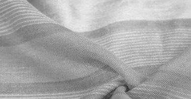 Doku, arkaplan, desen, tasarım, beyaz çizgili gri-beyaz kumaş, projeleriniz için cesur ve parlak bir kumaş. Çok çeşitli renklerde pek çok yumuşak ovayla