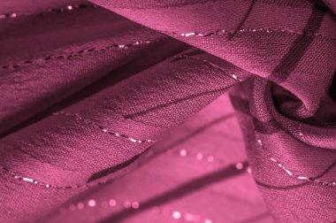 Tasarım arka plan dokusu, lurex çizgili kırmızı ipek kumaş, taze ve rahat bir stil için mükemmel..