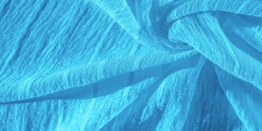 Doku, arkaplan, desen, koleksiyon, buruşuk ipek mavi kumaş.