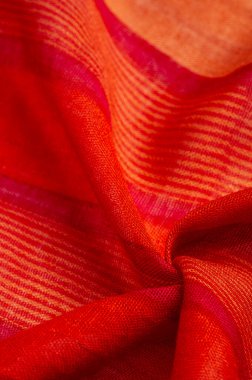 Doku, arkaplan, desen, tasarım, sarı çizgili kumaş kırmızı-turuncu, projeleriniz için bu kalın ve parlak kumaş. Çok çeşitli renklerde pek çok yumuşak ovayla