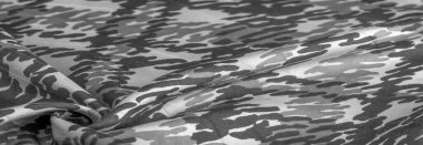 Arkaplan tasarımı dokusu, siyah-beyaz ipek kumaş, soyutlama, telif hakkı baskısı, askeri kamuflaj yün kumaşı, tasarımlarınız askeri bir yapıya sahip olmanızı sağlayacak., 