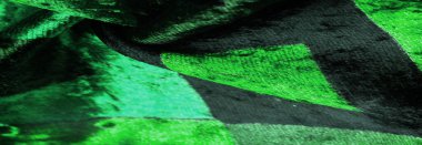 Doku, arkaplan, desen, tasarım, yeşil kadife kumaş, yoğun ipek kumaş, pamuk veya naylon..