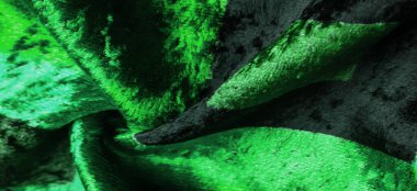 Doku, arkaplan, desen, tasarım, yeşil kadife kumaş, yoğun ipek kumaş, pamuk veya naylon..