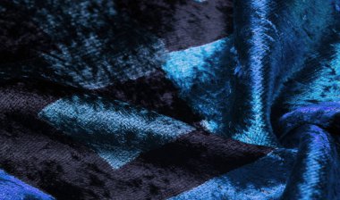 Doku, arkaplan, desen, tasarım, mavi kadife kumaş, yoğun ipek kumaş, pamuk veya naylon..