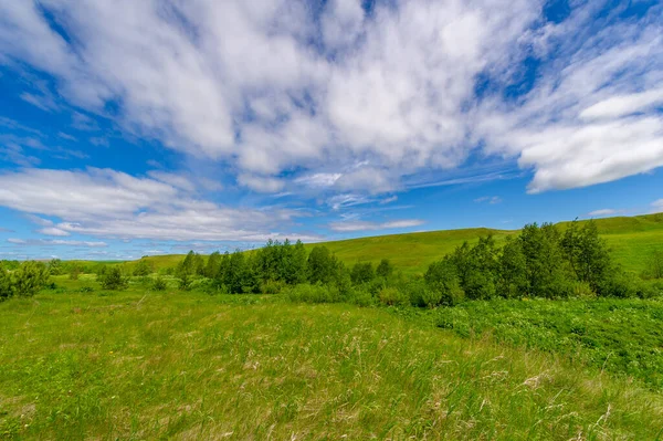 Primavera Fotografía Prados Campos Barrancos Colinas Paisaje Rural — Foto de Stock