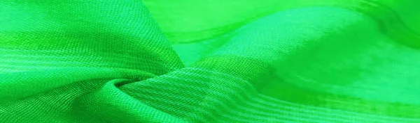 Текстура Фон Узор Дизайн Ткань Зеленая Белыми Полосами Смелая Яркая — стоковое фото