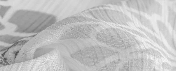 Tekstura Tło Wzór Doznania Biały Kwiat Foulard Lekka Tkanina Splocie — Zdjęcie stockowe