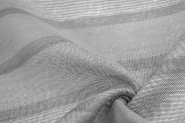 Текстура Фон Узор Дизайн Серовато Белая Ткань Белыми Полосами Смелая — стоковое фото
