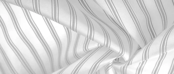 Embossed Drawing Composite Textiles Dense Silk Fabric White Color Gray — Stock Photo, Image