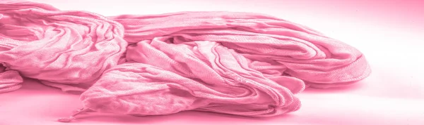 テクスチャ パターン はがき 絹織物 ピンク色 人工的にしわのある生地 しわのあるテクスチャ 抽象的なイラスト — ストック写真