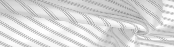 Embossed Drawing Composite Textiles Dense Silk Fabric White Color Gray — Stock Photo, Image