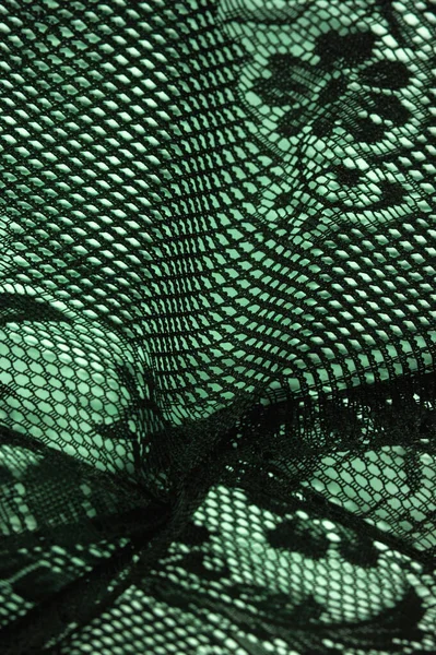 Textura Fundo Design Xale Renda Feminina Verde Crochê Renda Verde — Fotografia de Stock