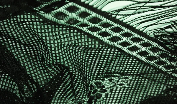 Texture Fond Design Châle Dentelle Féminine Verte Crochet Dentelle Verte — Photo