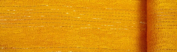 Textuur Achtergrond Patroon Geel Goud Stof Met Glitter Ingebracht Gele — Stockfoto