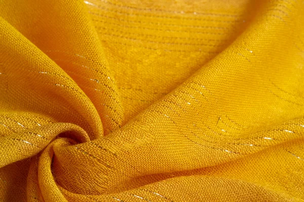 Textura Fundo Padrão Tecido Ouro Amarelo Com Brilho Inserido Faixa — Fotografia de Stock