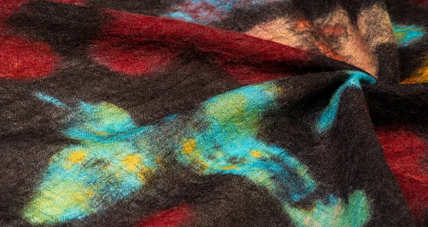 Textura Fundo Padrão Decoração Moderno Têxtil Arte Design Tecido Preta — Fotografia de Stock